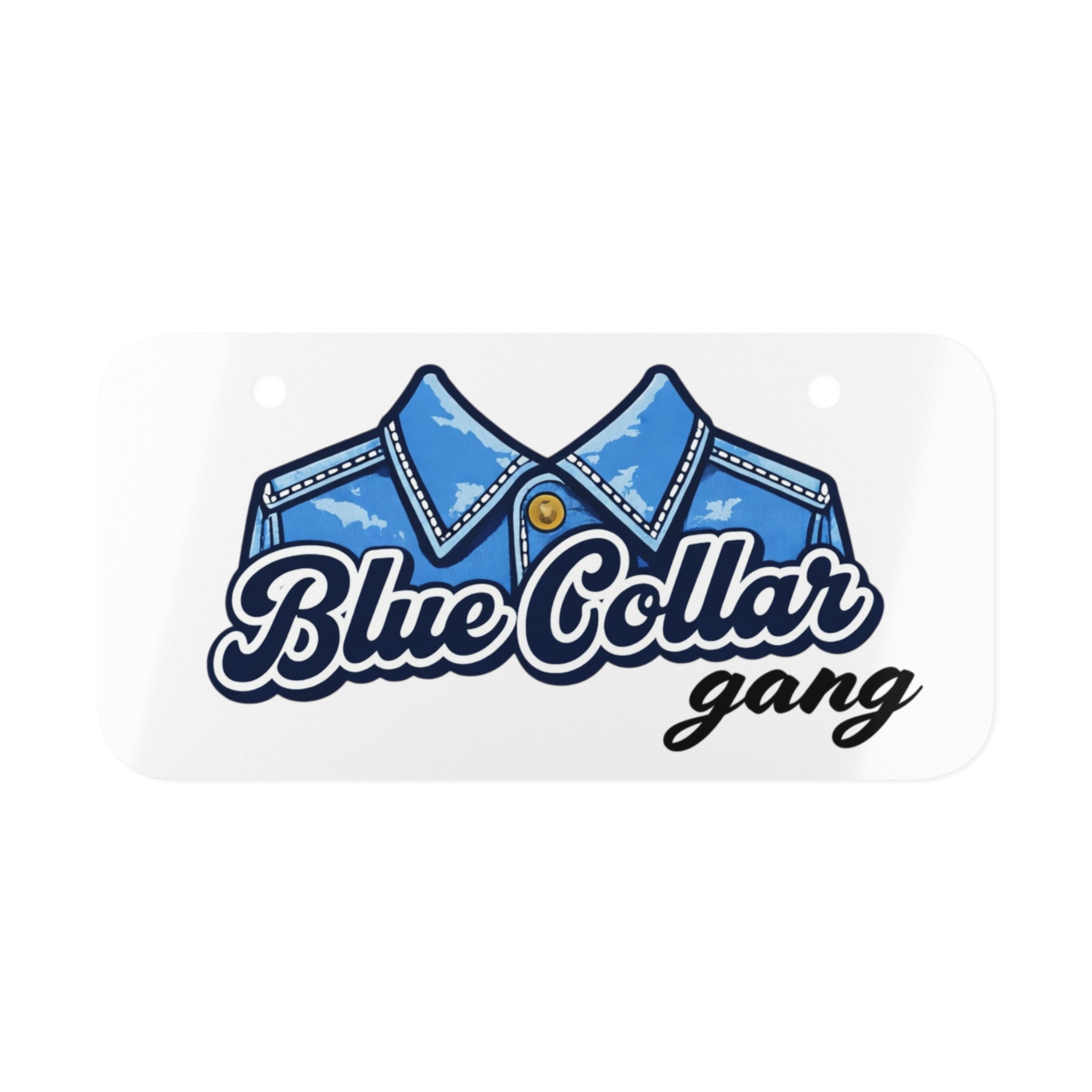 Mini Blue Collar Gang License Plate
