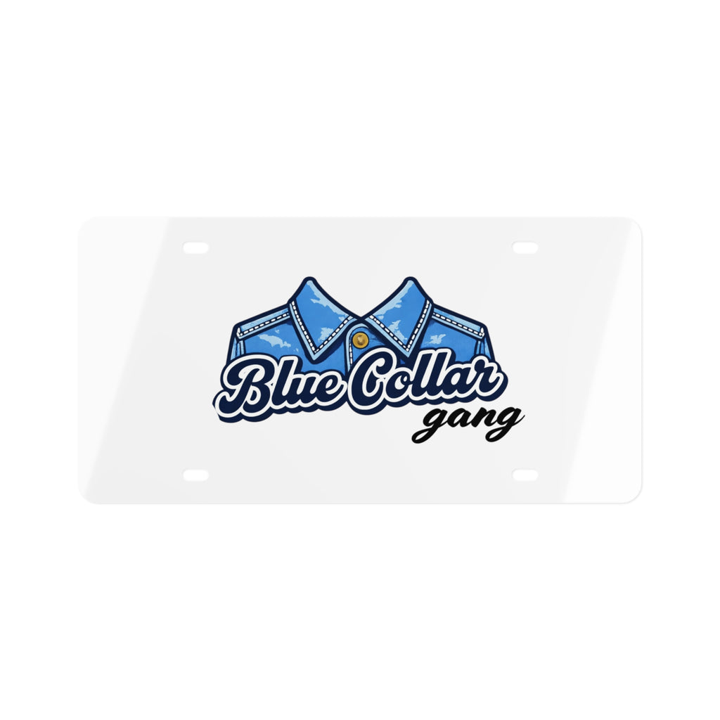 Blue Collar Gang License Plate