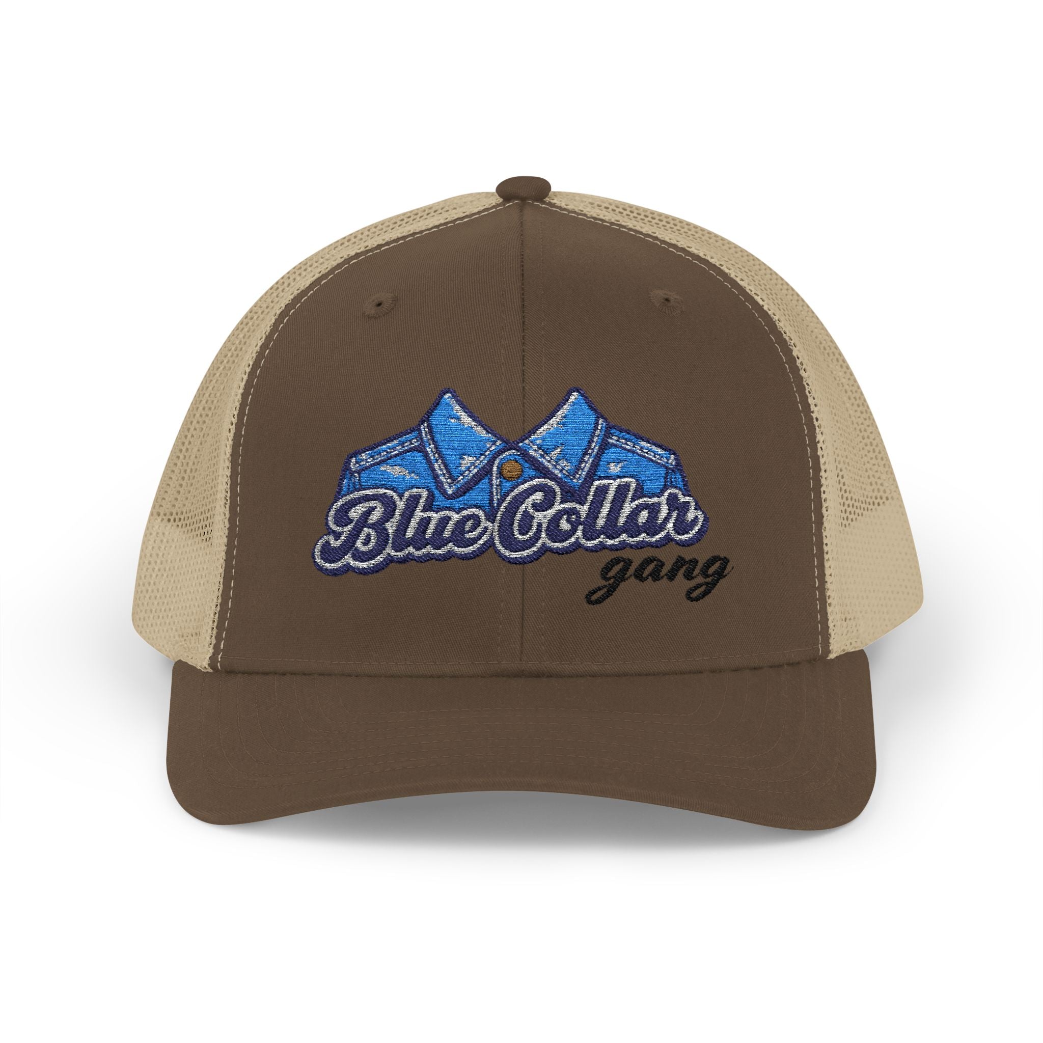 Blue Collar Gang embroidered trucker cap | snapback mesh hat