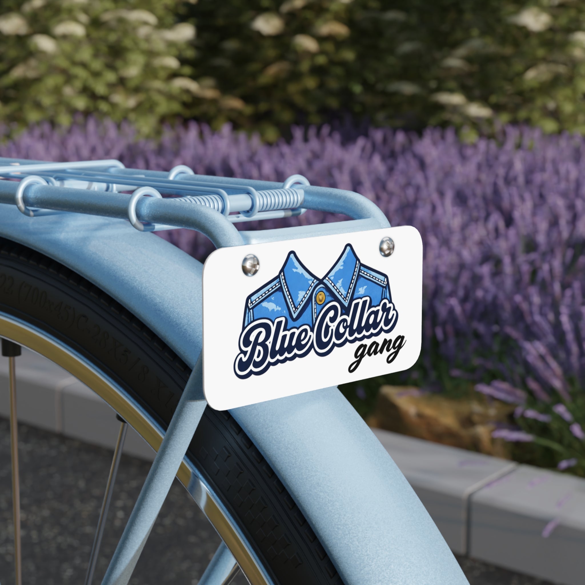Mini Blue Collar Gang License Plate