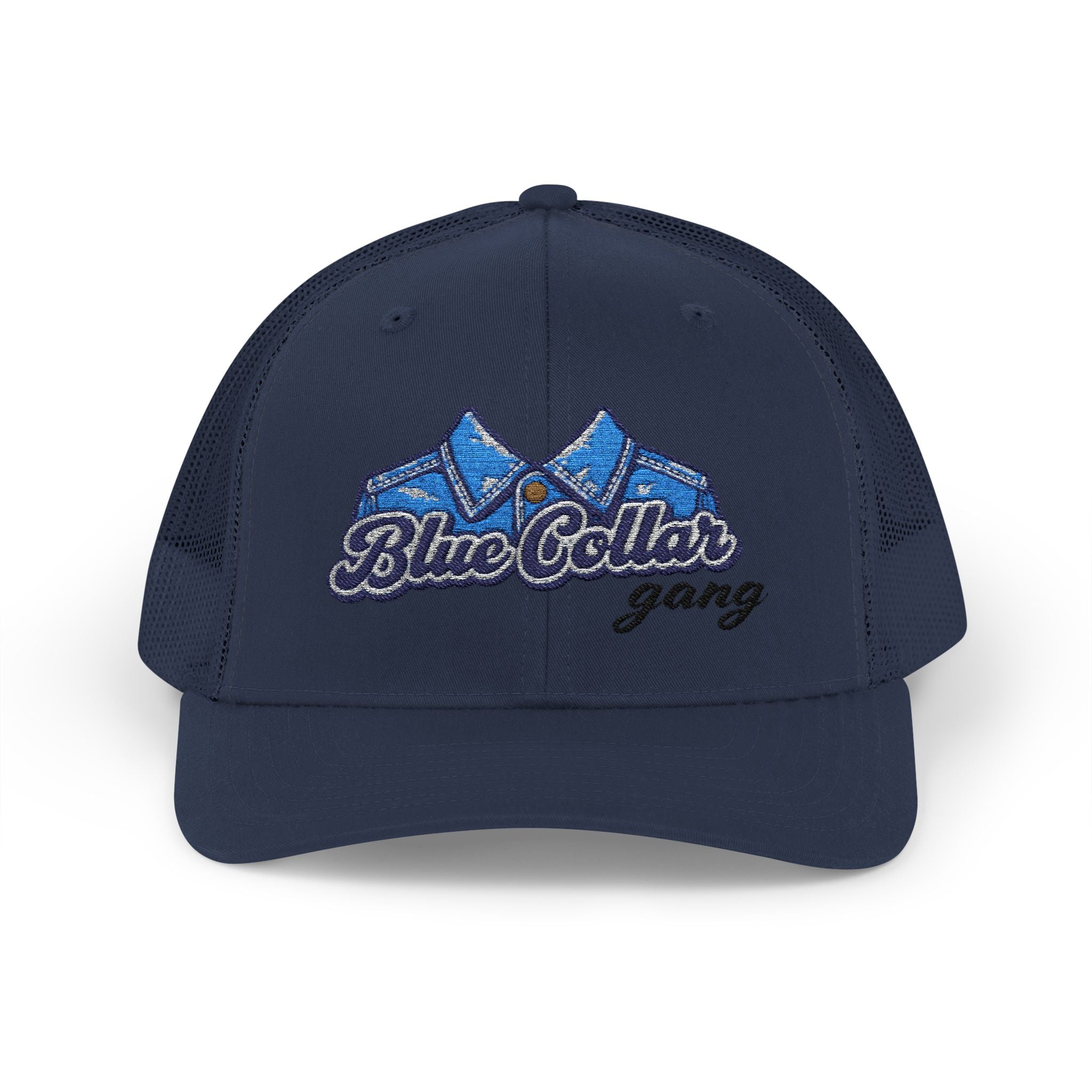 Blue Collar Gang embroidered trucker cap | snapback mesh hat