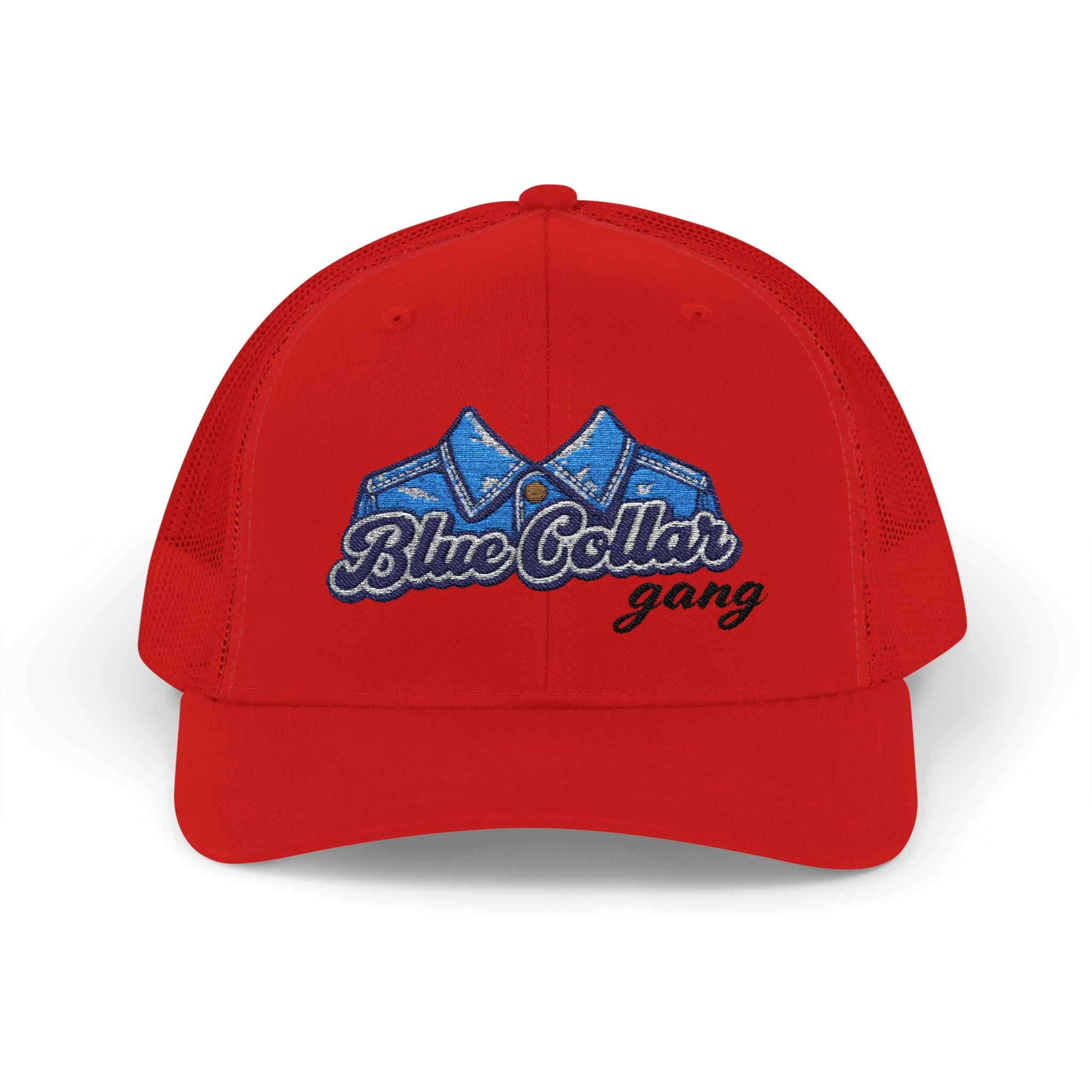 Blue Collar Gang embroidered trucker cap | snapback mesh hat