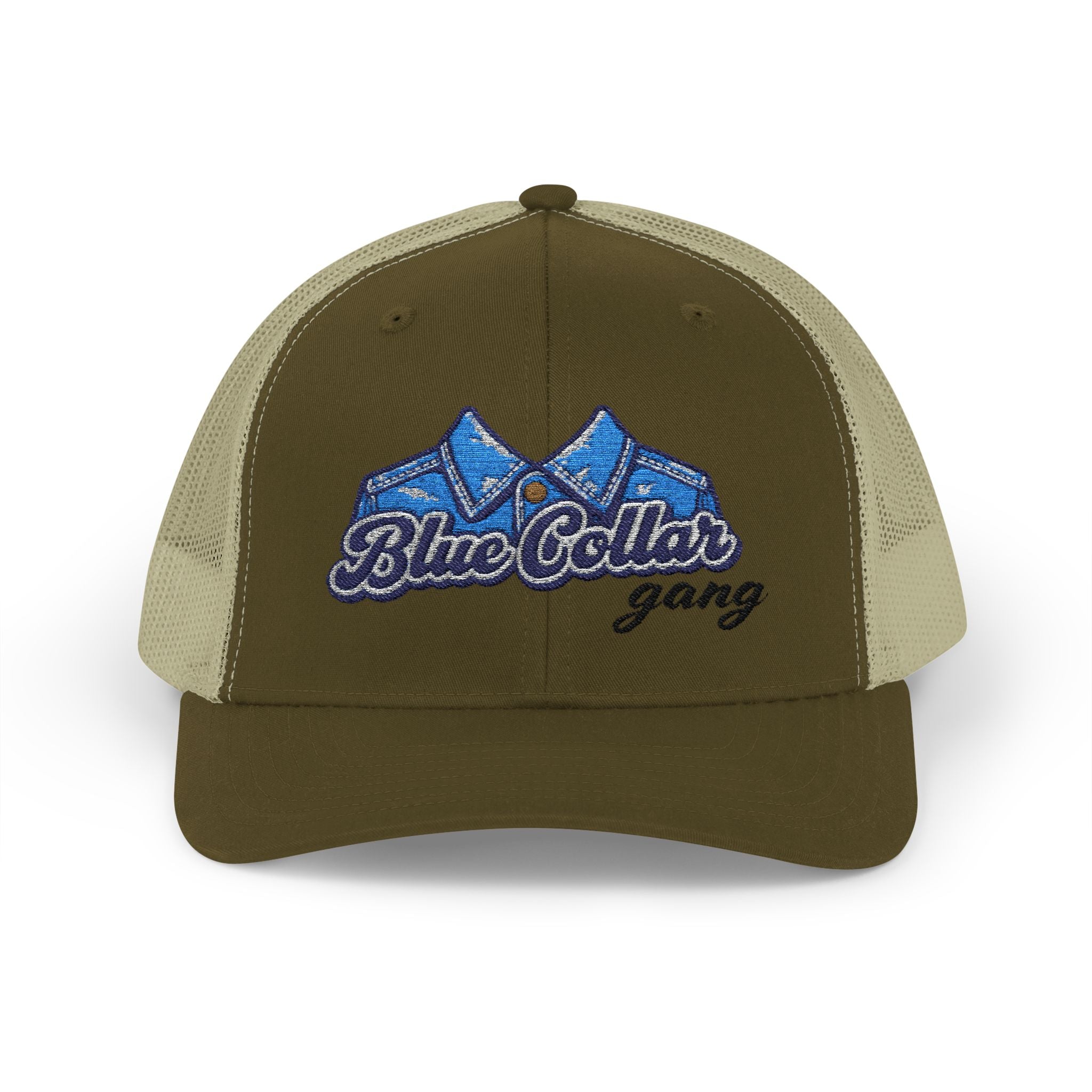 Blue Collar Gang embroidered trucker cap | snapback mesh hat