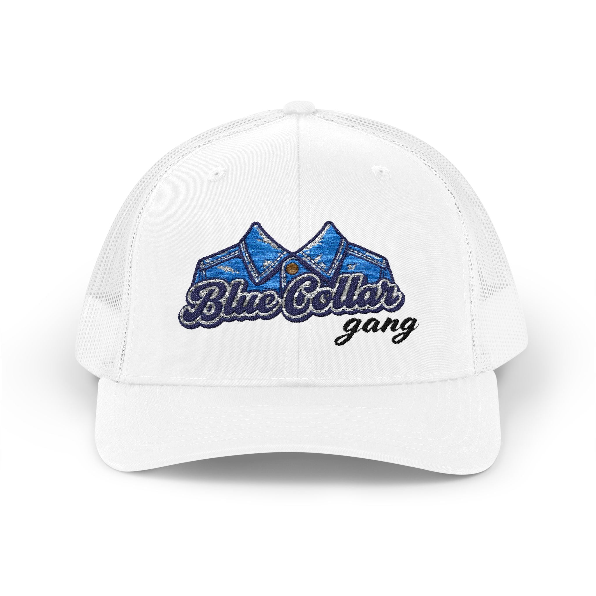 Blue Collar Gang embroidered trucker cap | snapback mesh hat