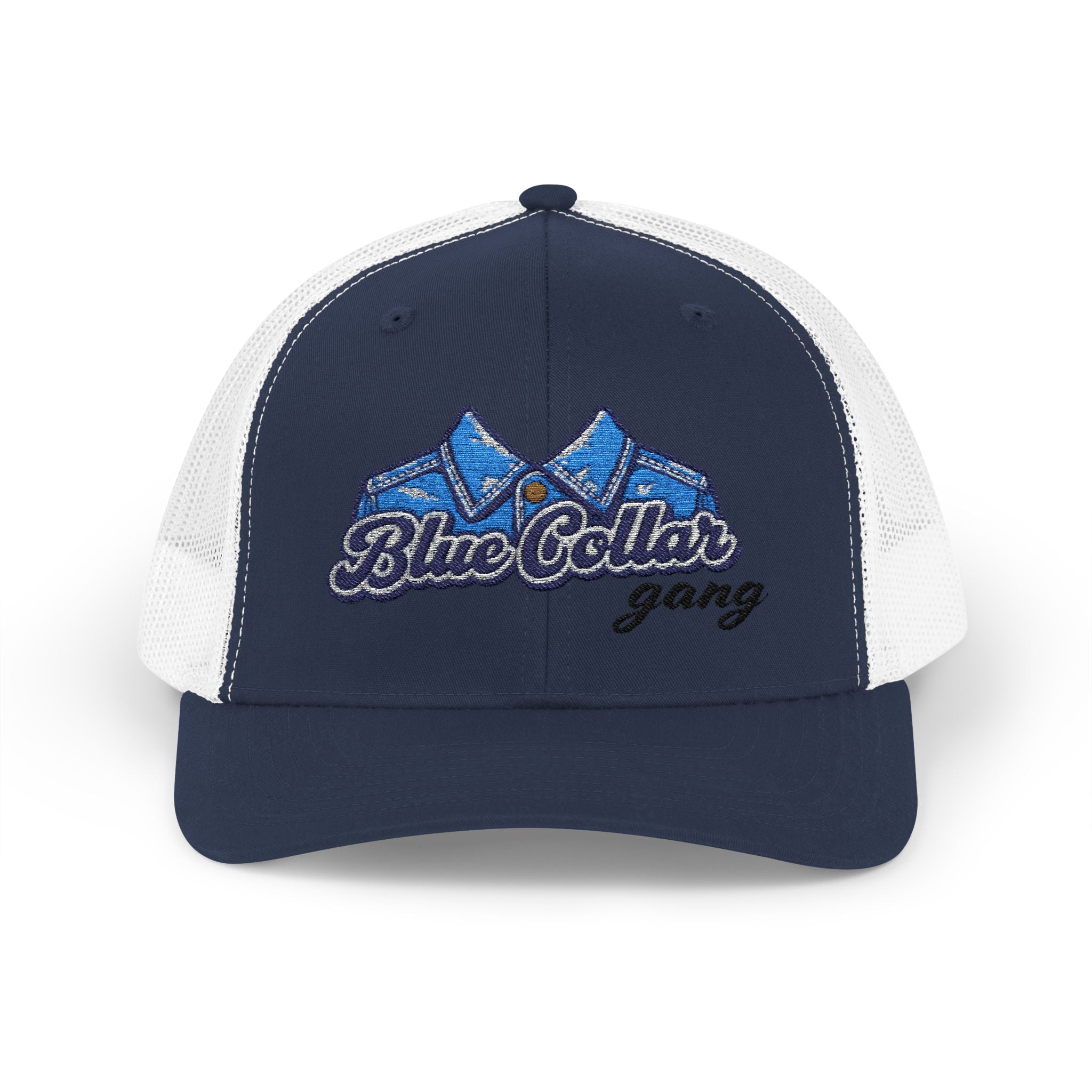Blue Collar Gang embroidered trucker cap | snapback mesh hat