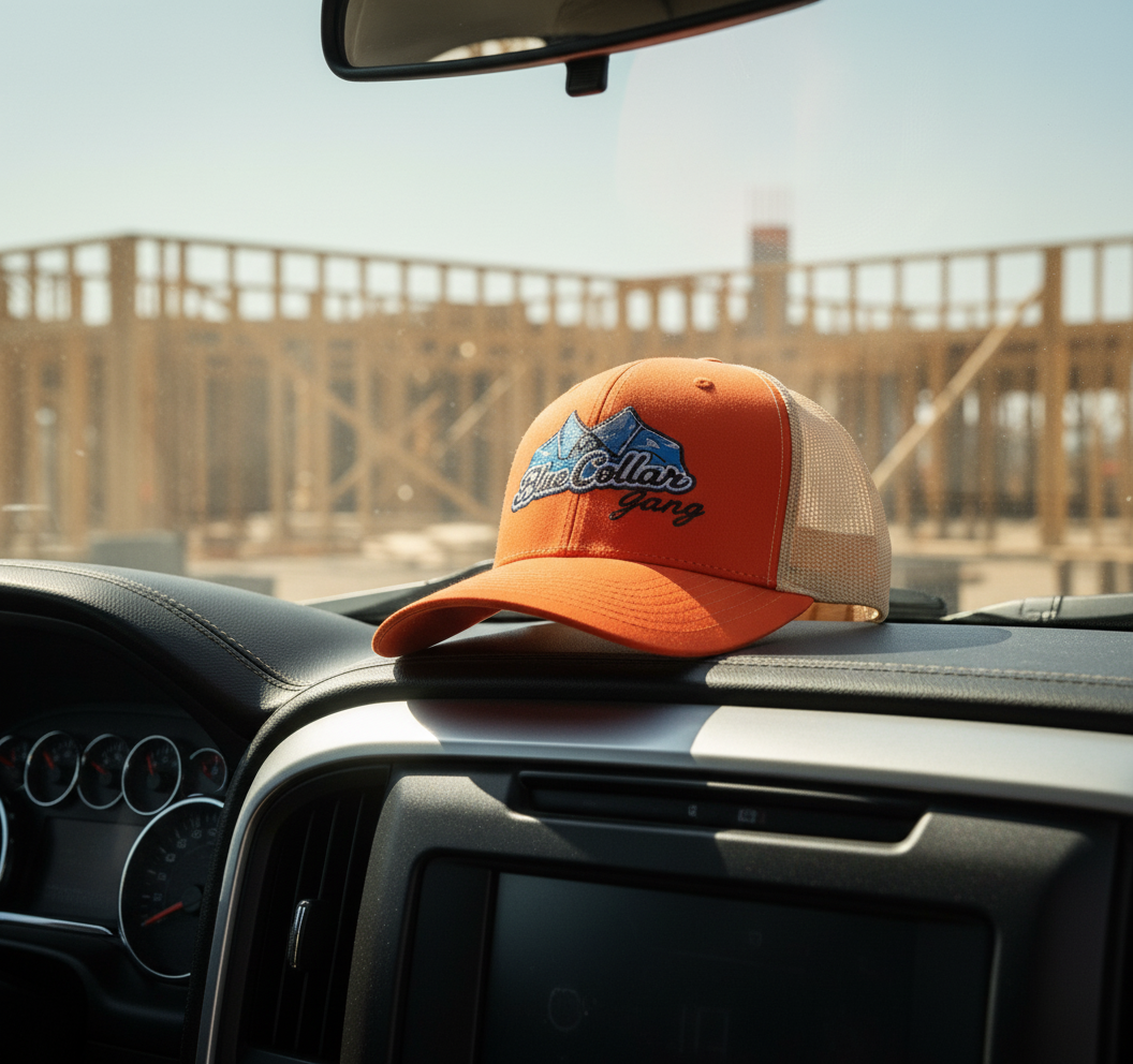 Blue Collar Gang embroidered trucker cap | snapback mesh hat