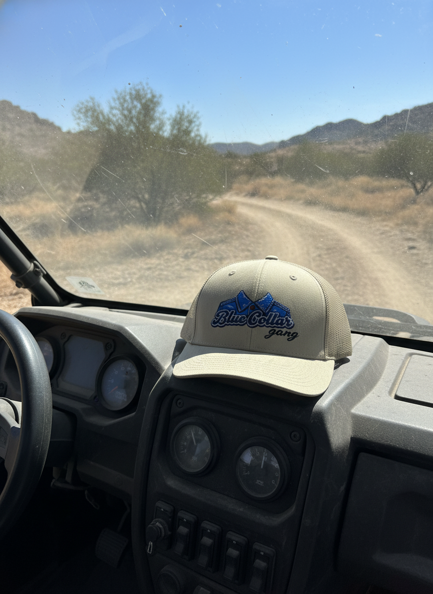 Blue Collar Gang embroidered trucker cap | snapback mesh hat