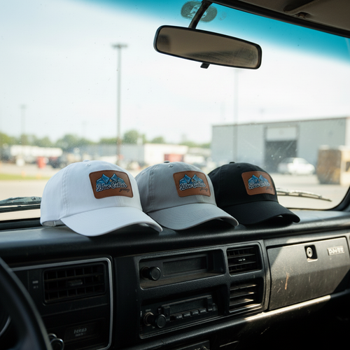 Blue Collar Gang leather patch Dad Hat
