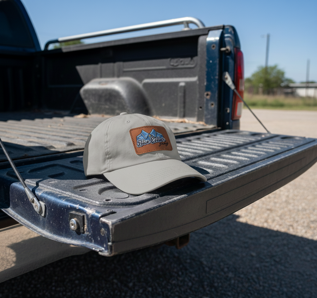 Blue Collar Gang leather patch Dad Hat