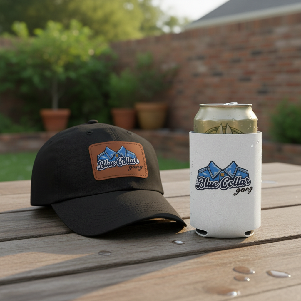 Blue Collar Gang leather patch Dad Hat