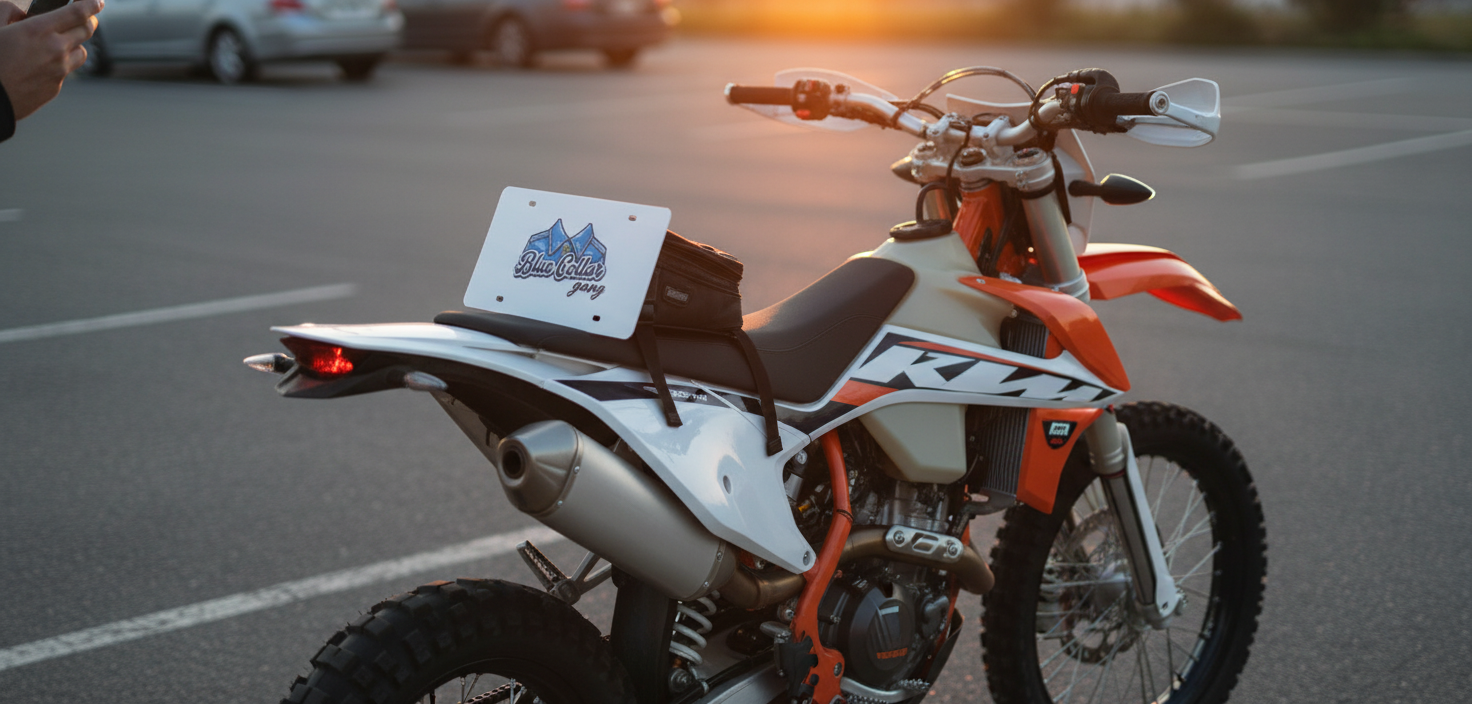 Mini Blue Collar Gang License Plate